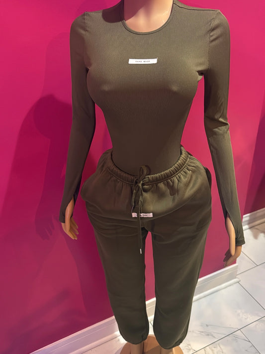 Long Sleeve Bodysuit & Jogger Set