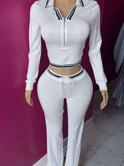 Polo V Top & Pants Set