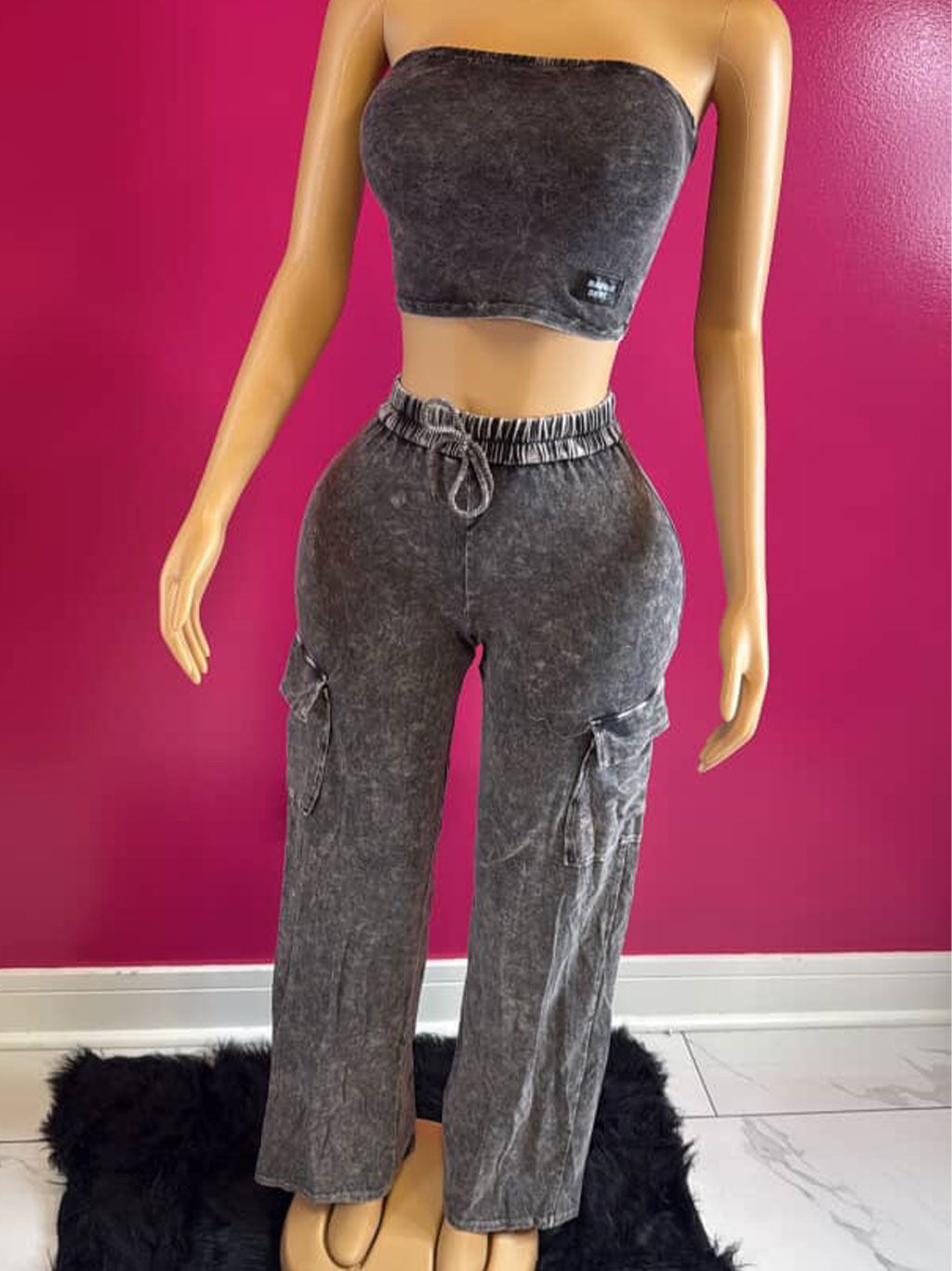 Crop Top & Flare Pants Set