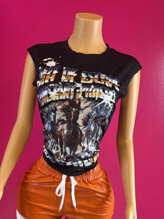 Graphic Sleeveless Tee